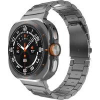 Cazy horlogebandje geschikt voor Samsung Galaxy Watch Bandje (Titanium) - Smartwatchbandjes (+Horloge inkortset) - Universeel bandje geschikt voor Samsung Galaxy Watch Ultra (2024 / 2025) - Grijs