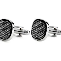 Gents - Manchetknopen Structuur - - Zilver - Maat One/One