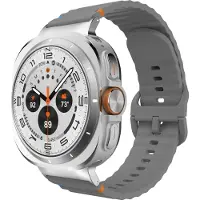 Just in Case horlogebandje geschikt voor Samsung Galaxy Watch Bandje (ActiveFlex) - Smartwatchbandjes - Universeel bandje geschikt voor Samsung Galaxy Watch Ultra (2024 / 2025) - Grijs