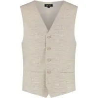 Gents - Gilet / Vest heren - - Katoen - Zand - Maat XXL/XXL