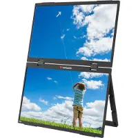 Verbatim 15", FHD, USB-C DP-Alt, Mini-HDMI, Portable Dual display