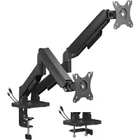 Gembird Montagebeugel - - Verstelbaar dubbel - 17–32" - VESA 75/100 mm - USB 3.2/USB-C/USB-A poorten