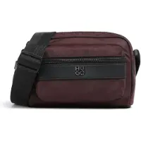 HUGO Crossbodytas van keperstof met metalen tweedelig logo