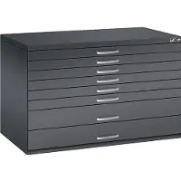 C+P Stalen planokast, voor formaten tot DIN A1, 8 laden