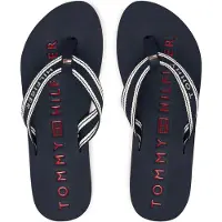 Tommy Hilfiger Teenslipper navy / wit