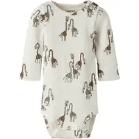 Name it Rompertje/body 'NBMFridolin' bruin / lichtgroen / wit