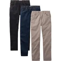Bonprix Regular fit broek van puur katoen, straight (set van 3) 164