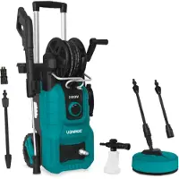 Vonroc Hogedrukreiniger V24-2 - 2400W – 180 bar | Incl. terrasreiniger, schuimsproeier en accessoires