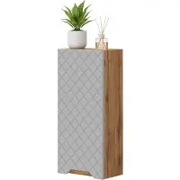 Vicco Lotta Badkamerkast – 20 x 72.6 cm Eiken/grijs met tegelstructuur