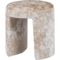 Woood Charlie Kruk Gestoffeerd - Geweven Stof - Beige - 47x45x45