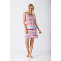 Hajo Roze blauw gestreept nachthemd | Maat 40/42