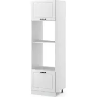 Vicco Keukenfront R-Line Wit Landhuis 59.6 x 88.4 cm meubelfront voor de magnetronombouwkast, Model 36348