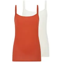 Schiesser Onderhemd ' Modal Essentials ' oranje / roestrood / natuurwit