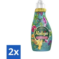 Robijn 2 x Collections - Wasverzachter - Paradise Secret - 1,25L - 50 Wasbeurten - Wasverzachter - Wasparfum - Zijdezacht - Luxe Was - Botanische Wasverzachter