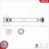 ESEN SKV 76SKV144 Aandrijfas