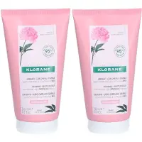 Klorane BIO Pioenroos Kalmerende Conditioner | Anti-irritaties & beschermend | Gevoelige hoofdhuid 2x150 ml Haarspoeling