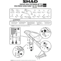 Shad Support valise latérale 3P System pour moto Ducati 890 MULTISTRADA V2 Neuf