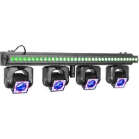 Beamz ShowBar GO Vibe - Moving head bar met 4 moving heads - Met LED