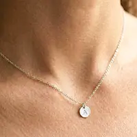 Yoursurprise Initialen ketting - Rondje - Zilver - 1 st