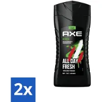 Axe 2 x - 3-in-1 Douchegel - Africa - Squeezed Mandarin & Sandalwood - 12hrs Long Lasting Scent - 250 ml - Douchegel - - 3-in-1 - Mandarijn - Sandelhout