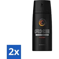 Axe 2 x - Deodorant Bodyspray - Musk - 150 ml - Mannen Deodorant - Musk Geur - Deodorant Bodyspray - Langdurige Frisheid - Deodorant