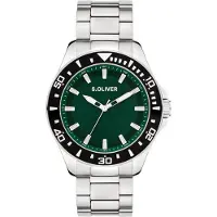 s.Oliver Analoog horloge donkergroen / zwart / zilver