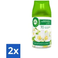 Air Wick 2 x Freshmatic - Luchtverfrisser - Navulling Automatische Spray - Jasmijn en Witte Bloemen - 250ml - Luchtverfrisser - Geur - Jasmijn - Witte Bloemen - Automatische Spray