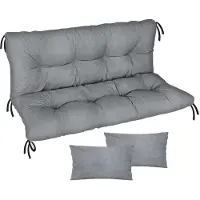 Ferocity - Tuinschommelkussen - Gestept - Zitcomfort - Onderhoudsvriendelijk - Duurzaam - 100 x 50 x 50 x 10 cm - Polyester - Vlas