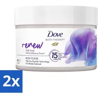 Dove 2 x Bath Therapy Renew - Bodyscrub - Wilde Viooltjes & Roze Hibiscus - 295 ml - Huidverzorging - Bodyscrub - Exfoliëren - - Voeden
