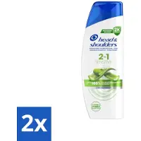 Head & shoulders 2 x - 2in1 Sensitive - Anti-Roos Shampoo & Conditioner - Aloë Vera - 270ml - Haarverzorging - Shampoo - Conditioner - Gevoelige Hoofdhuid - Roos