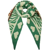 Casual Winter driehoek sjaal - groen - 180x75cm - dames - - zacht