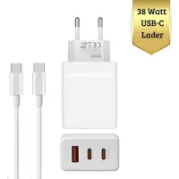 WISEQ 38W GaN USB-C Snellader met 3 Meter USB C naar USB C Kabel – 100W - Geschikt Voor Apple iPhone, Samsung en Macbook