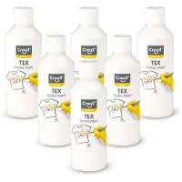 Creall Textielverf creall tex wit 250ml | Fles a 250 milliliter | 6 stuks