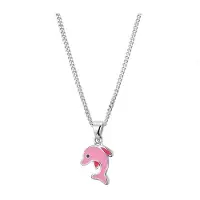 The Jewelry Collection Zilver Gerhodineerde Collier dolfijn 1 1329635