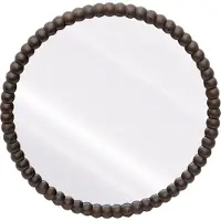 Fonq Pompom Spiegel Ø 71 cm - Walnoot
