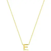 Lucardi Dames Ketting met letter hanger - 9 karaat - Ketting - Cadeau - 43 cm - Geelgoud