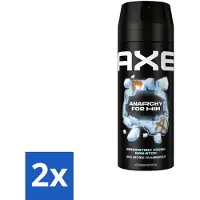 Axe 2 x Deodorant Bodyspray Anarchy for Him 150 ml - Deodorant - Deodorant Spray - Anarchy - Mannelijke Geur - Granaatappel