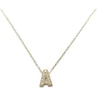 Christian Gouden ketting met a zirkonia hanger