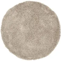 MUST Living Carpet Celeste round large,Ø250 cm, taupe, 100% polyester (Taupe, 250x250 diameter: 250cm)