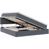 vidaXL Opbergbed met hoofdeinde Donkergrijs 180 x 200 cm Fluweel