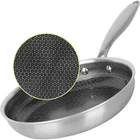 Maison & Kitchen Koekenpan Ø32 cm - PFAS vrij - Inductie, Elektrisch, Keramisch & Gas - RVS Honingraat Anti-Aanbakpan