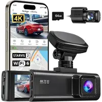Redtiger F7N Pro Dual Dashcam voor auto - 4K & 1080p - Voor en achter Camera - WiFi en Gps - 3,18 inch LCD met App - Sony Sensor - Nachtzicht - Parkeerbewaking - G Sensor - Loop opname