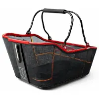 Basil Cento Tech Fiber Fietsmand Nordlicht MIK - Achter - Textonile - Zwart Rood