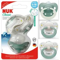 Nuk Classic | siliconen fopspenen | 3 st. set | 6+ m