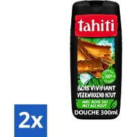 Tahiti 2 x - Douchegel - Verkwikkend Bio Hout - 100% Vegan - 300 ml - Douchegel - Houtgeur - Verfrissend - Hydraterend - Ginseng