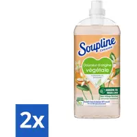 Soupline 2 x - Wasverzachter - Oranjebloesem - 52 Wasbeurten - 1.3L - Wasverzachter - Plantaardige Wasverzachter - Wasverzachter Oranjebloesem - Zachte Was - Wasverzachter Biologisch