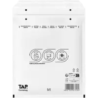 Jiffy Comebag luchtkussenenveloppen, ft 220 x 265 mm, met stripsluiting, wit, doos van 100 stuks