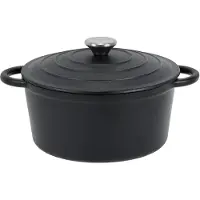 Brunbeste KRISBERG Gietijzeren Braadpan– 4,8L – Ø26cm - Pan met Deksel - Alle warmtebronnen