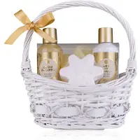 Accentra geschenk mand douche gel - body lotion - mesh spons - zeeproosjes - leuk geschenk - moeder dag - kerst kado - verjaardag