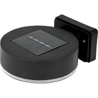 Proplus Ronde solar wandlamp - Warm wit licht - Compact en duurzaam - 12 x 8 x 5,4 cm - Inclusief montageset